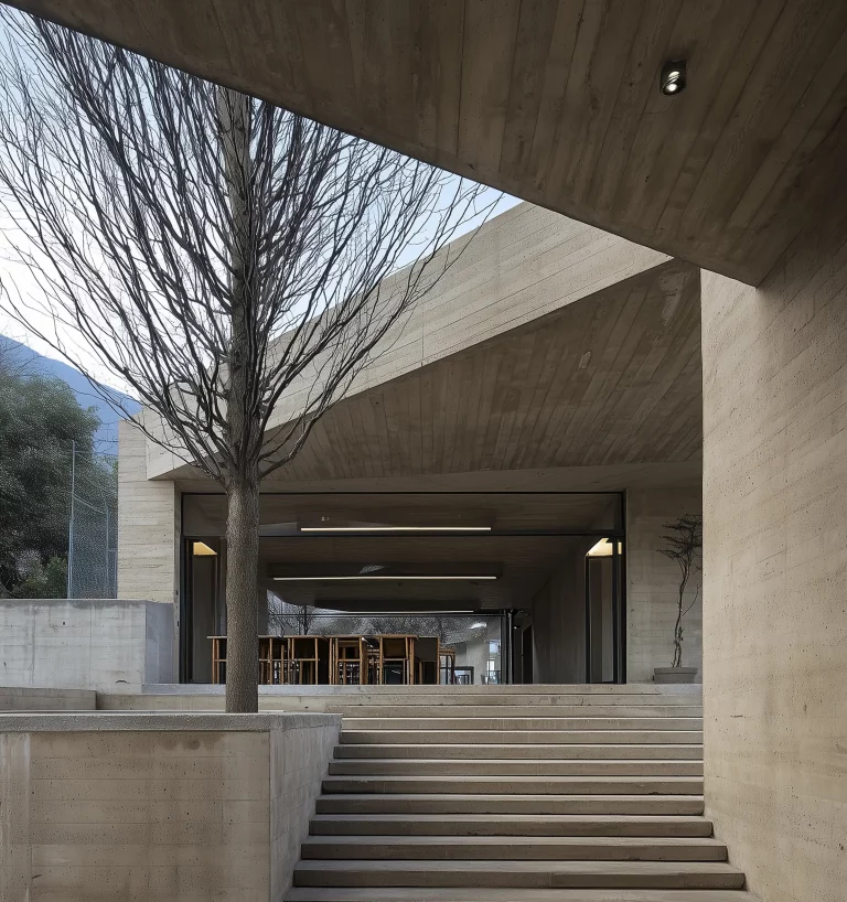 Bristol International High School with geometric, minimalistic shapes